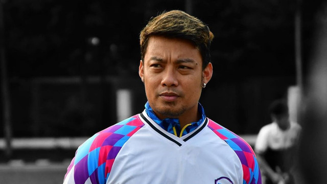 Hamka Hamzah saat bersama Rans Cilegon FC. Foto: Instagram/@hamka23hamzah