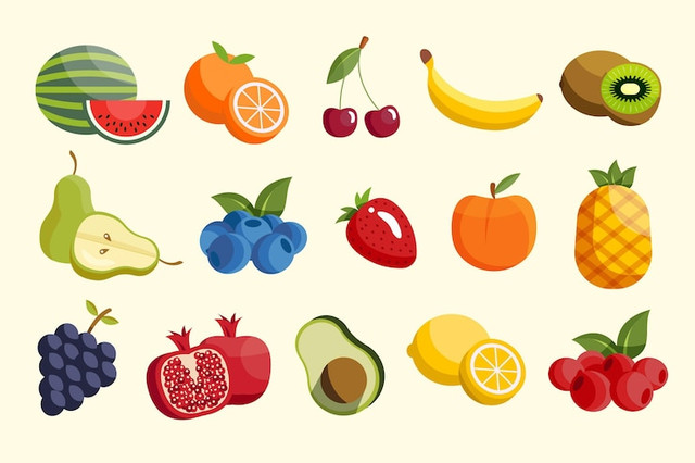 Ilustrasi Nama Buah dalam Bahasa Inggris untuk Menambah Kosakata. Sumber: freepik.com/freepik