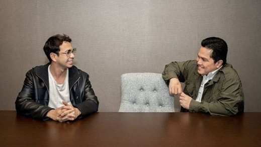 Menteri BUMN Erick Thohir dan Chairman RANS Entertainment, Raffi Ahmad. Foto: RANS Entertainment