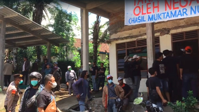 kerusuhan saat pengkuran lahan di Wadas, Kecamatan Bener, Kabupaten Purworejo, Selasa (8/2/2022). Foto: Dok. Istimewa