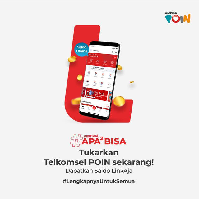 Promo tukar poin Telkomsel jadi saldo LinkAja. Dok: Facebook LinkAja Indonesia