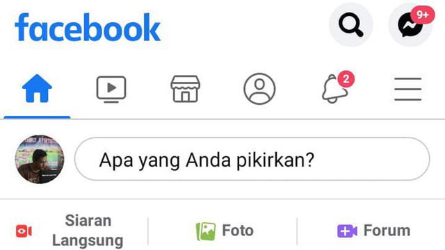 Ilustrasi Beranda Facebook. Foto oleh Karto