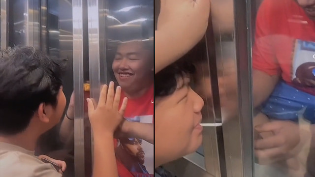 Dua orang terjebak 3 jam di lift rumah gegara mati lampu. (Foto: @gabutbgtgw7/TikTok)