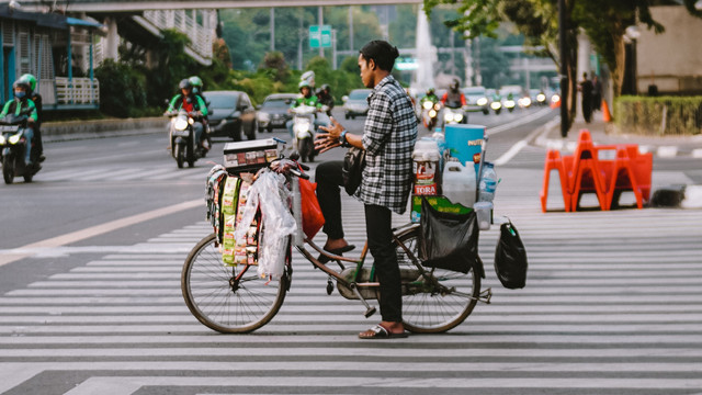 Pedagang Starling di Persimpangan Jalan (Foto: Unsplash/Saputera)