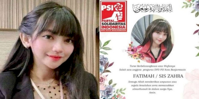 Fatimah Kader PSI, yang meninggal dunia akibat kecelakaan tunggal. (Istimewa)