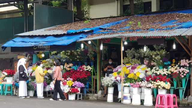 Penjual bunga di Kotabaru, Yogyakarta. Foto: Birgita/Tugu Jogja