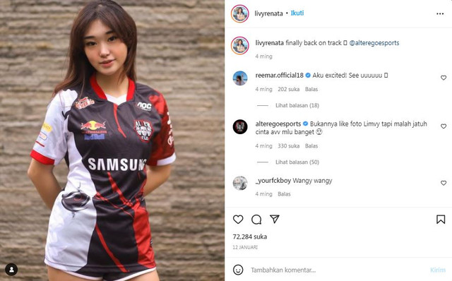 Tangkapan Layar Postingan Instagram Livy Renata. (Foto: Instagram/@livyrenata)