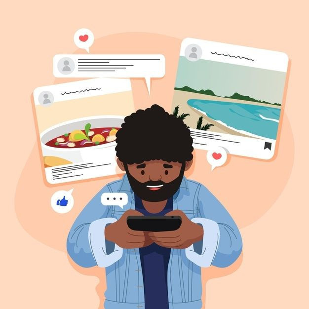 Etika di Ujung Jempol: Kalau Media Sosial Bikin Lupa Jadi Manusia 2 Compartilhando conteúdo nas mídias sociais _ Vetor Grátis.jpeg