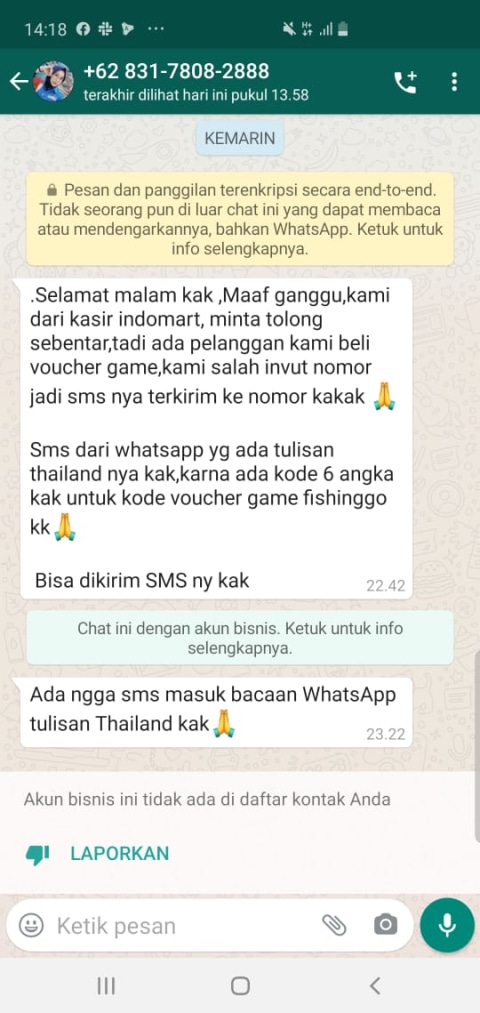 Waspada Penipuan Minta Kode Voucher Game Kasir Indomaret Tulisan Thailand Kumparan Com