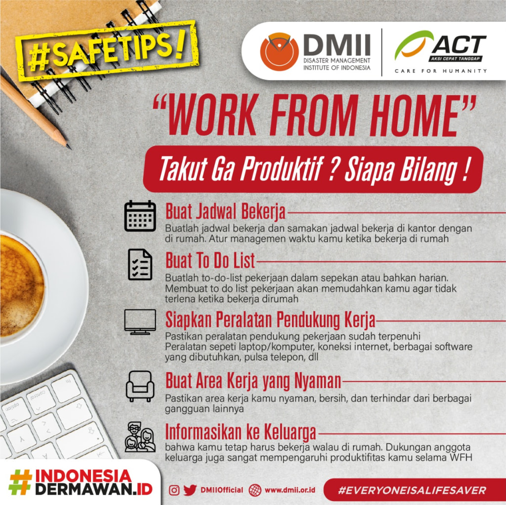 5 Tips untuk tetap sehat dan produktif semasa work from home
