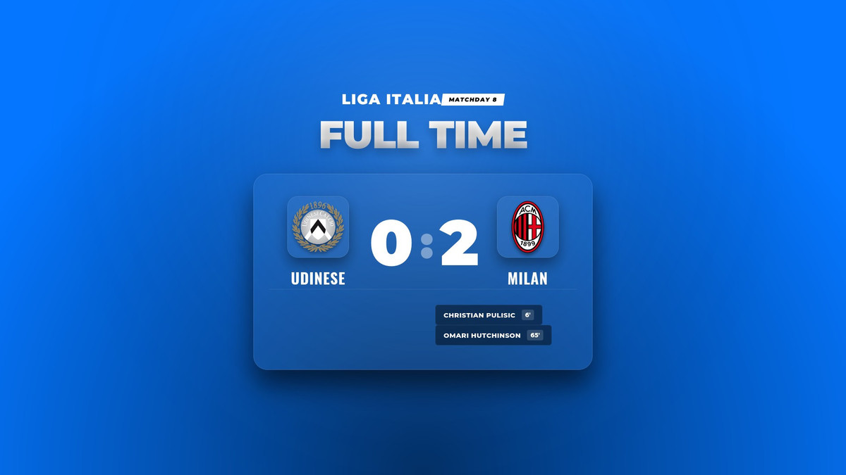 Rossoneri Sukses Amankan Poin Penuh di Kandang Udinese