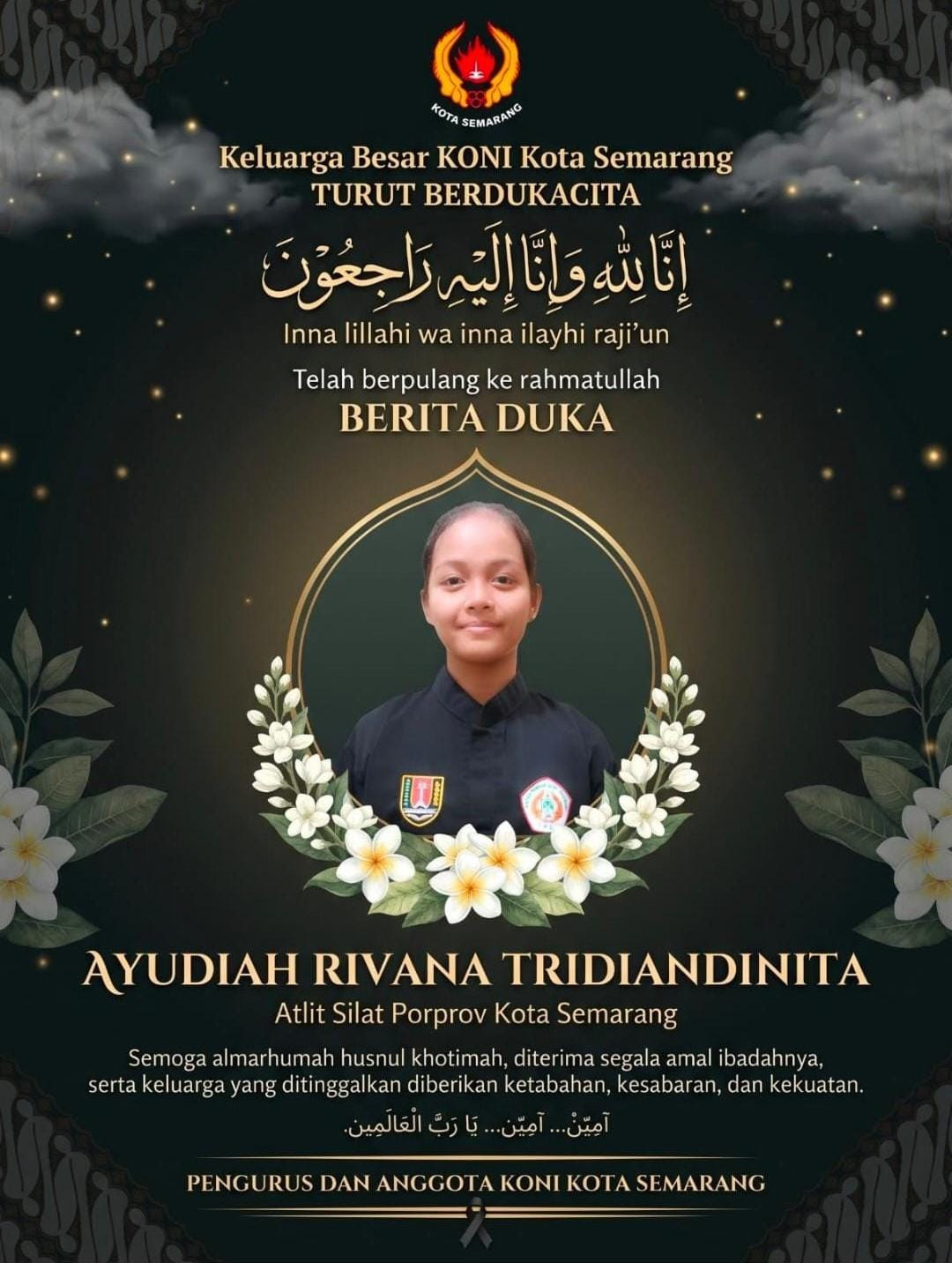 Duka Porprov Jateng: Atlet Silat Semarang Tutup Usia