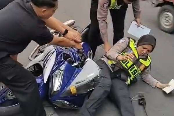 Rem Blong Jadi Alasan Pelajar Lumajang Tabrak Polwan Saat Razia