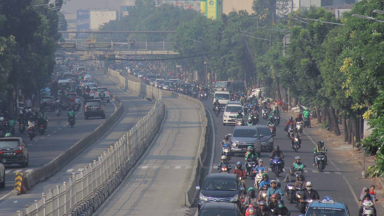 Ilustrasi polusi Jakarta