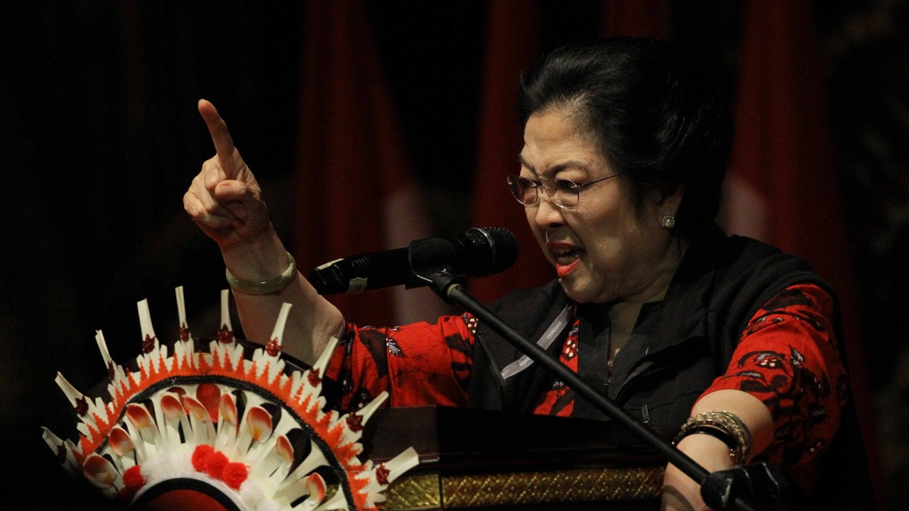 Kongres V PDIP, di Bali, Megawati (hi res)