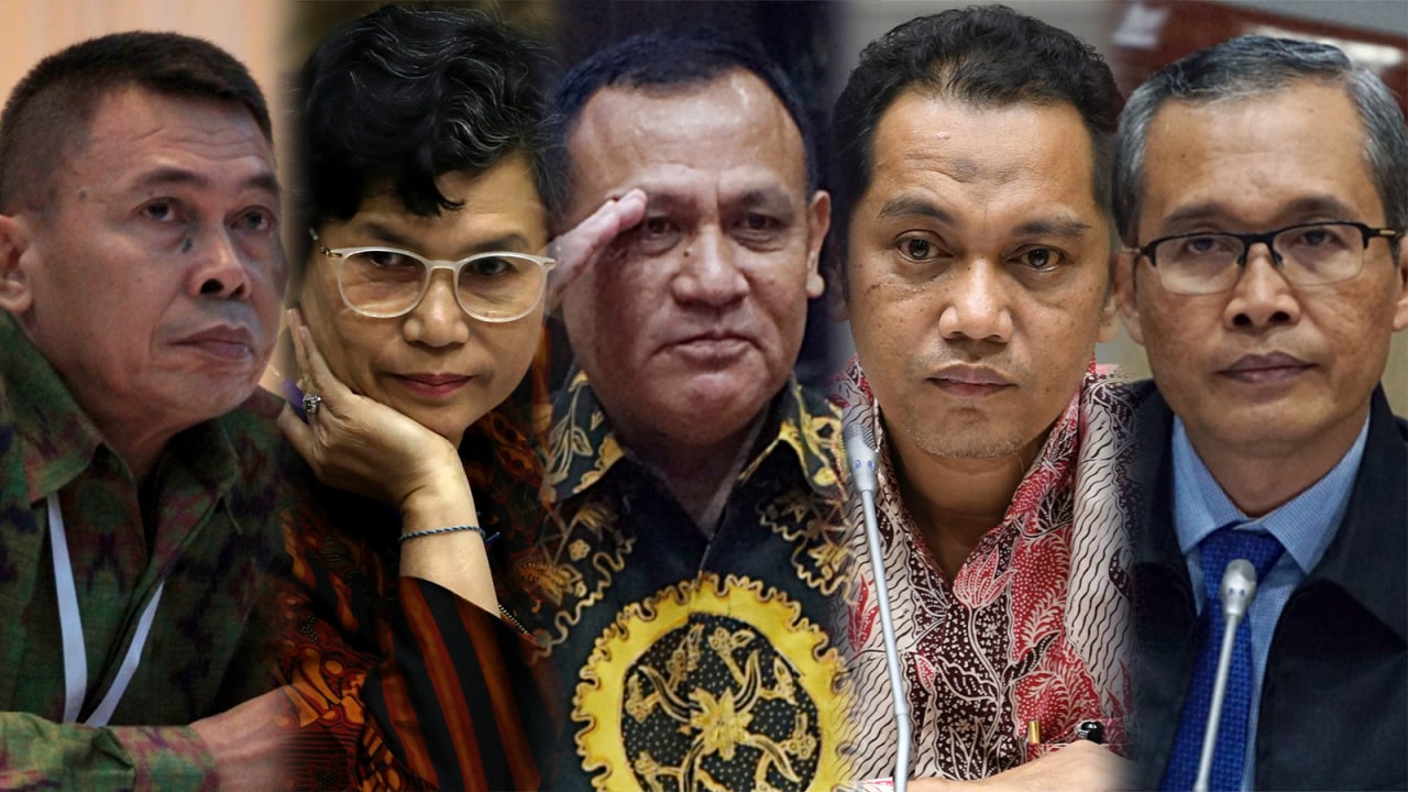 Lima pimpinan KPK periode 2019-2023