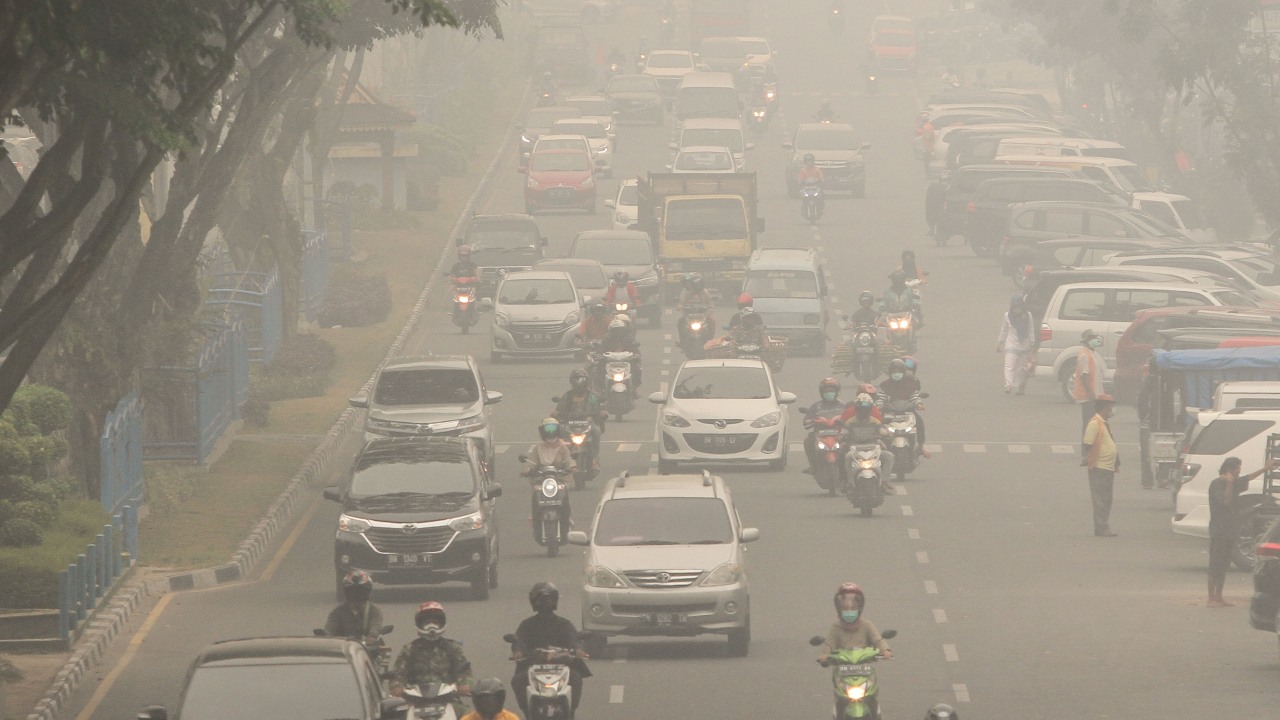 Kabut asap di Pekanbaru, kebekaran hutan dan lahan