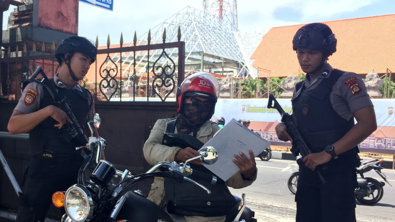 Suasana di Gedung Ditlantas Polda Bali