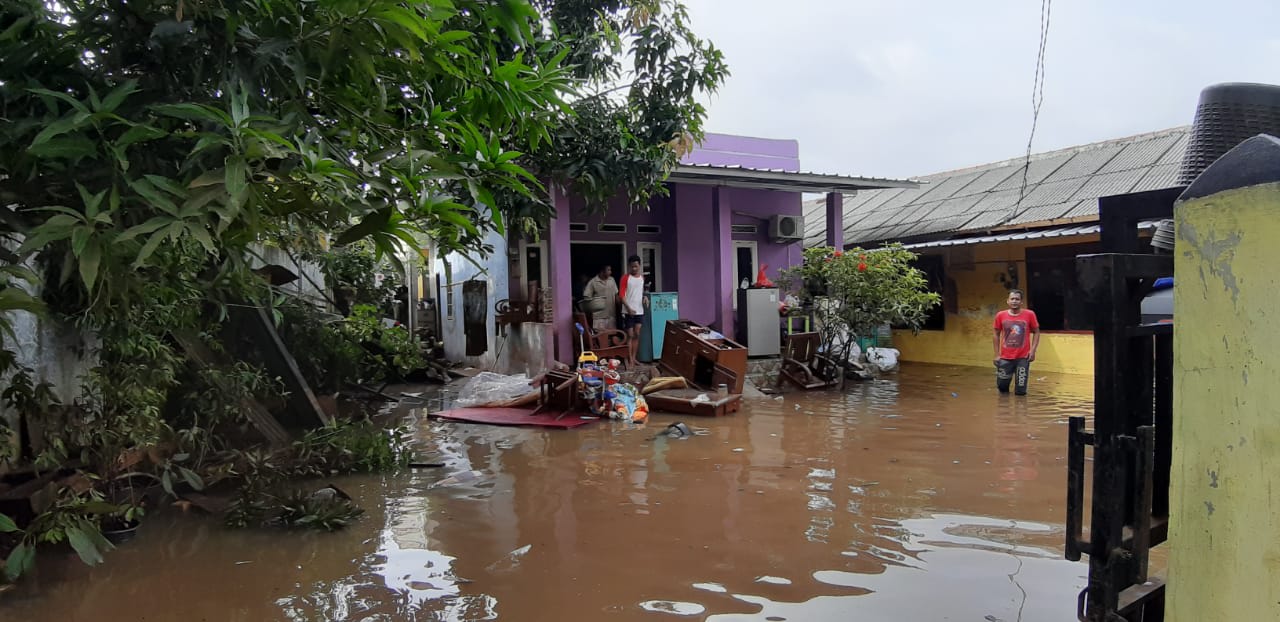Banjir di Kondisi di Cipinang, Melayu, Jakarta Timur