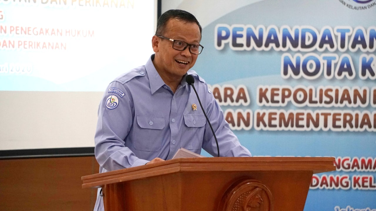 Kapolri Idham Azis dan Menteri KKP Edhy Prabowo