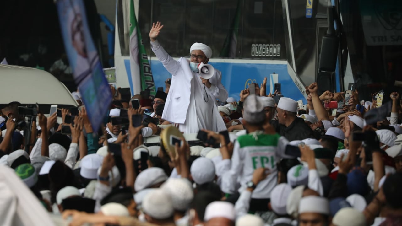 Habib Rizieq Syihab tiba di bandara Soekarno Hatta