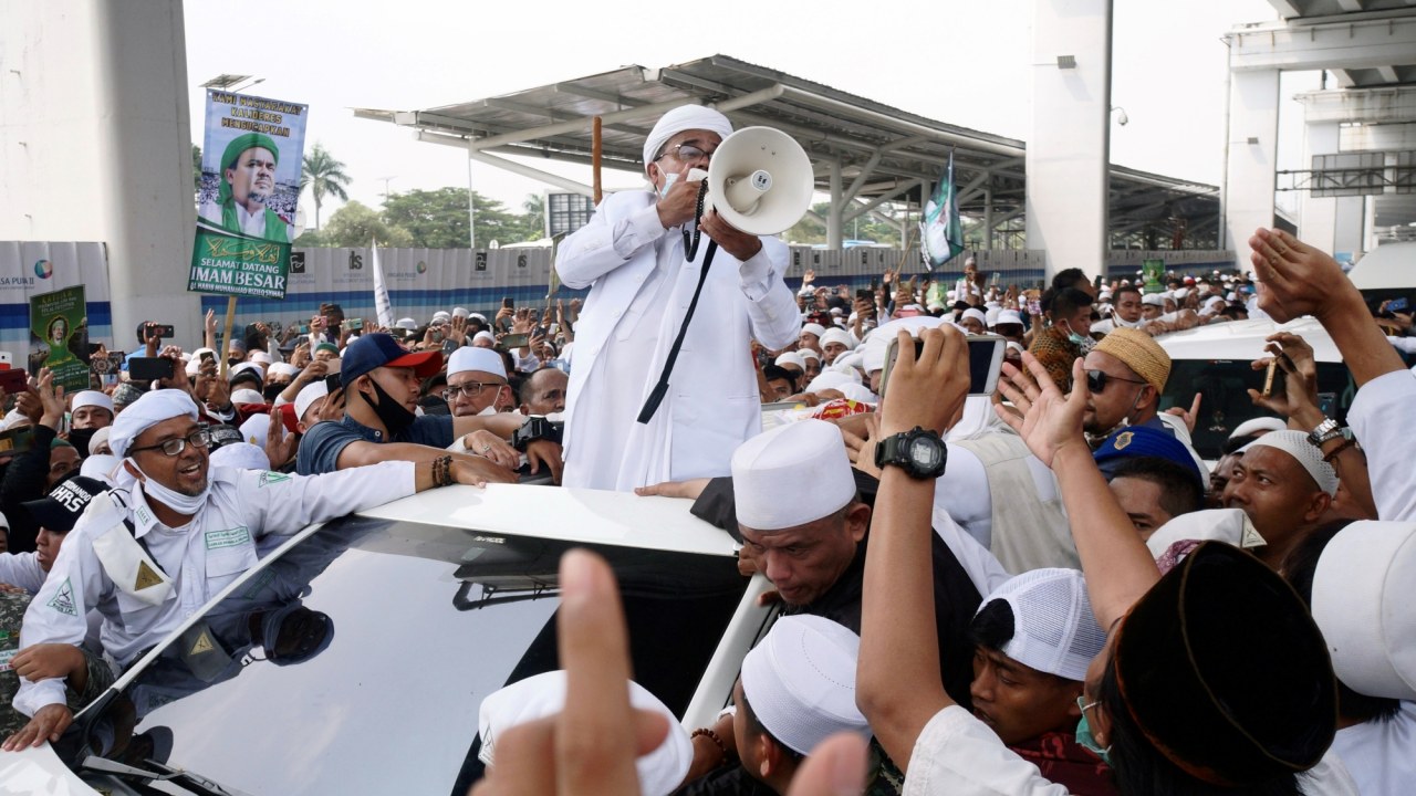 Habib Rizieq Syihab tiba di Bandara Soekarno Hatta