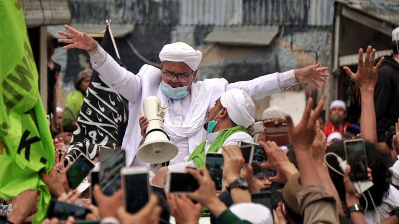 Habib Rizieq Syihab tiba di Petamburan