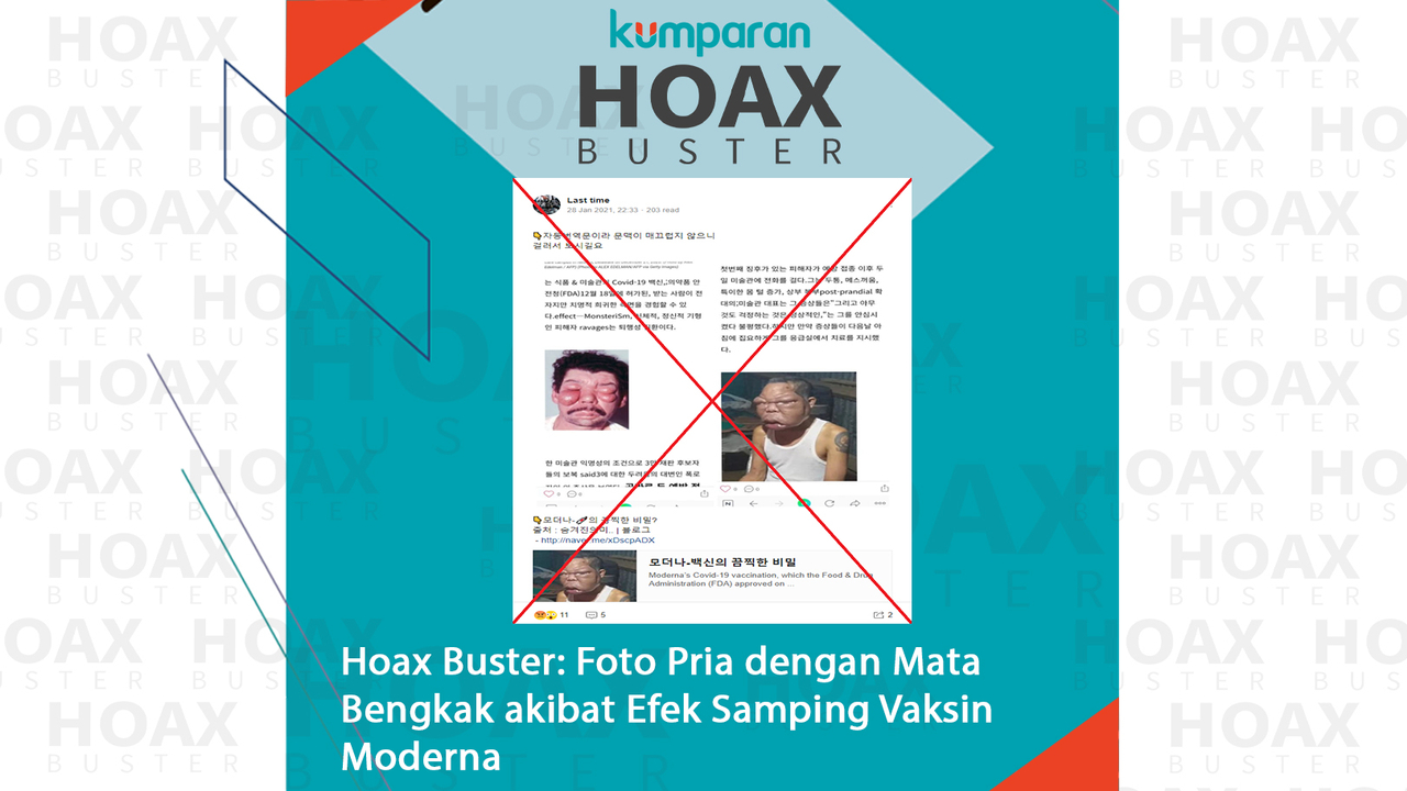 Hoaxbuster- Foto Pria dengan Mata Bengkak