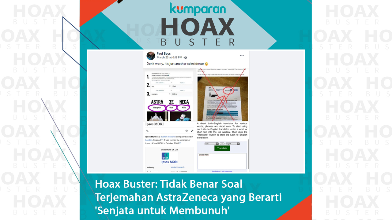 Hoaxbuster- Soal Terjemahan AstraZeneca