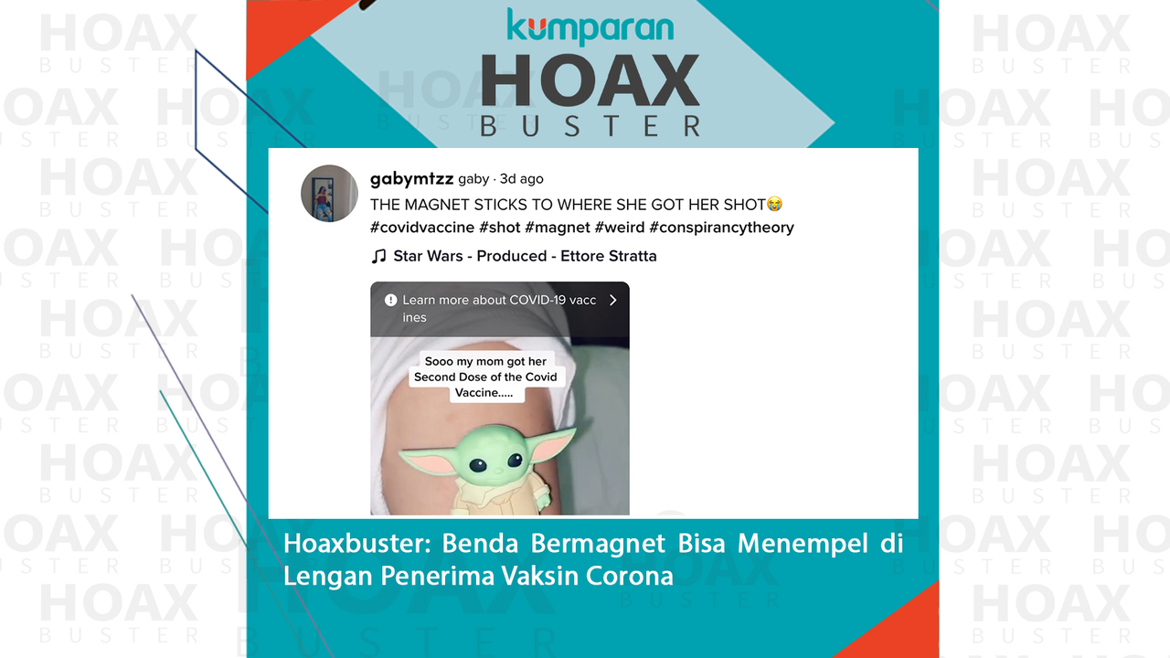 Hoaxbuster Benda Bermagnet Bisa Menempel di Lengan Penerima