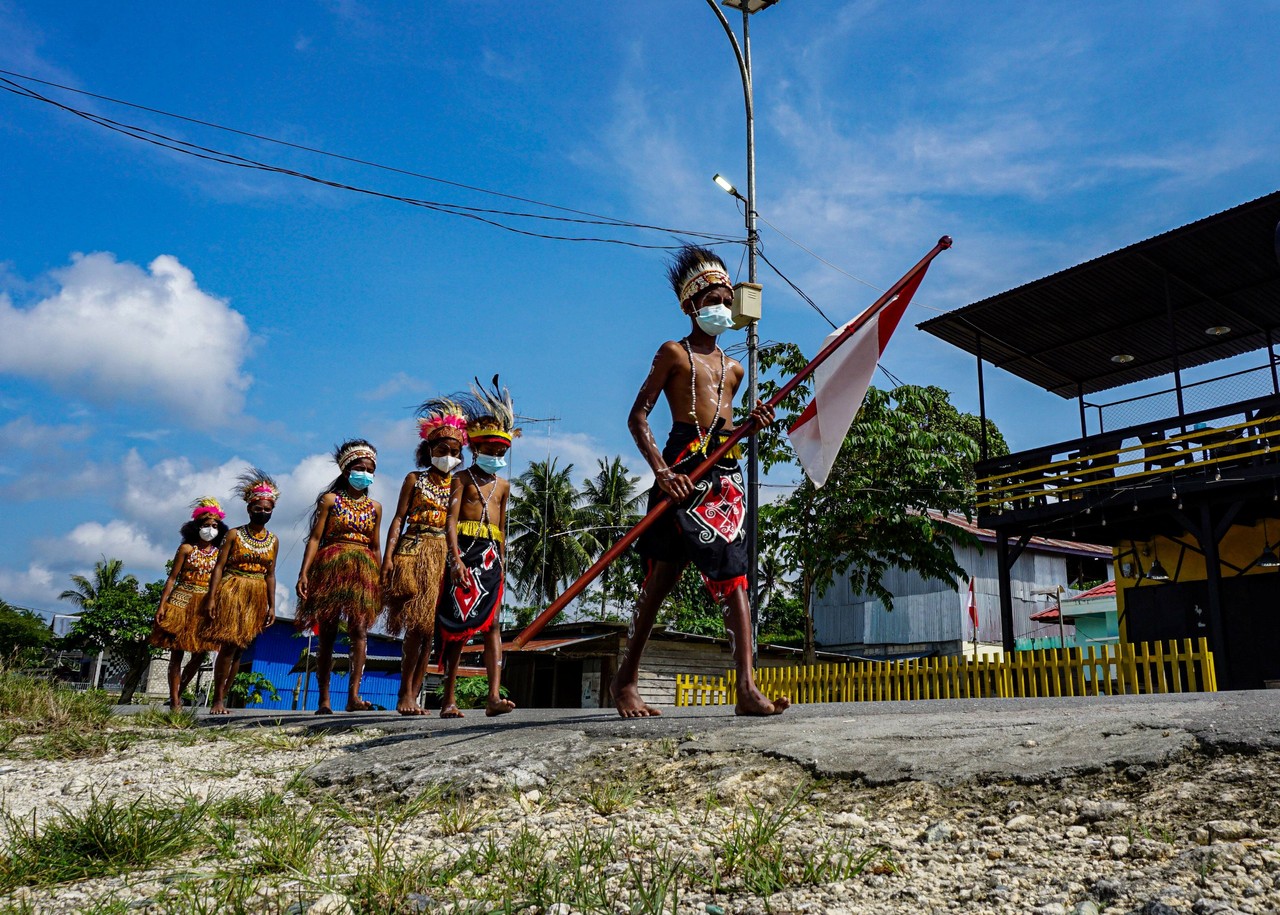 Upacara HUT Ke-76 RI di Papua