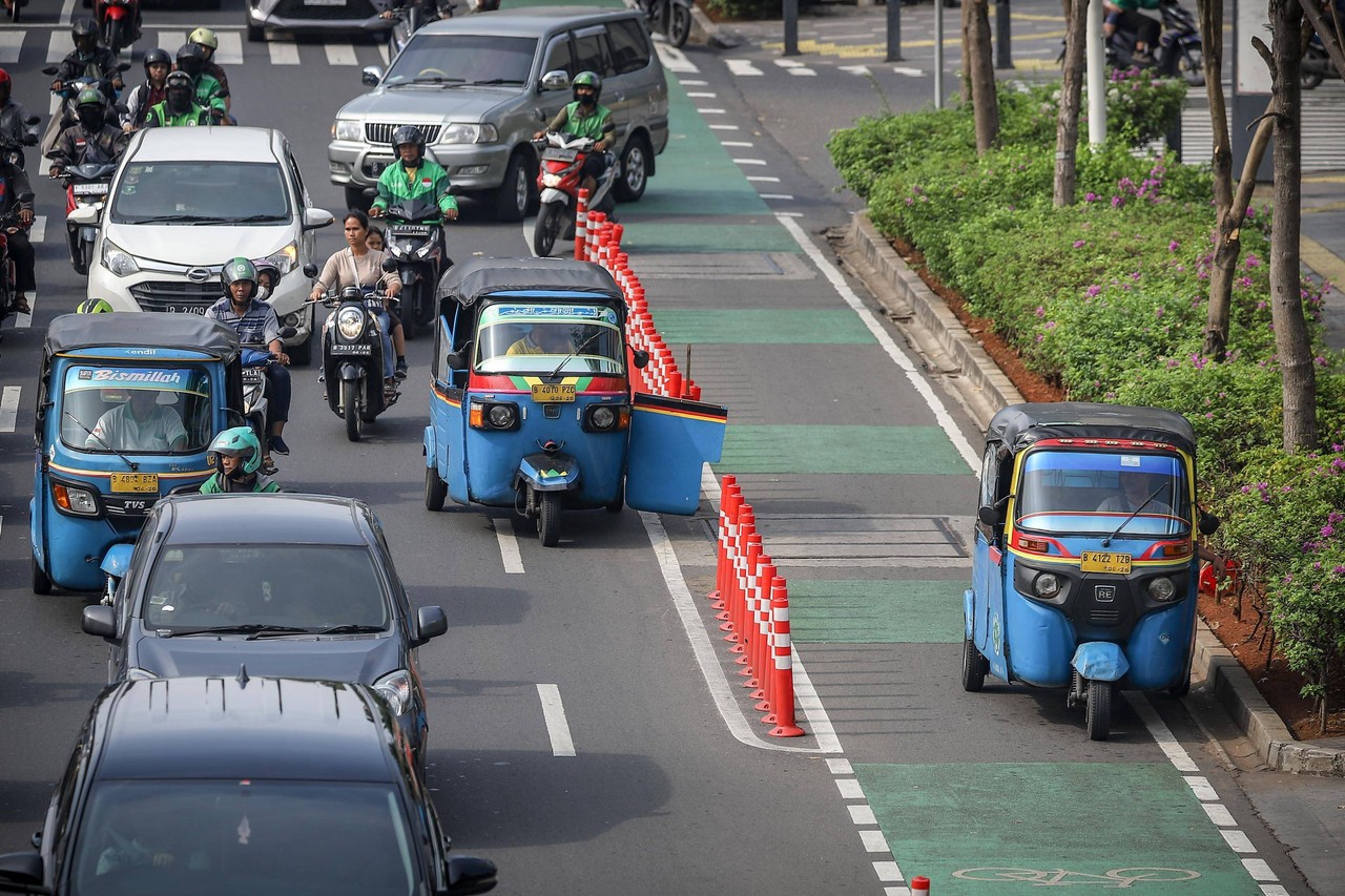 Kondisi jalur sepeda di DKI Jakarta