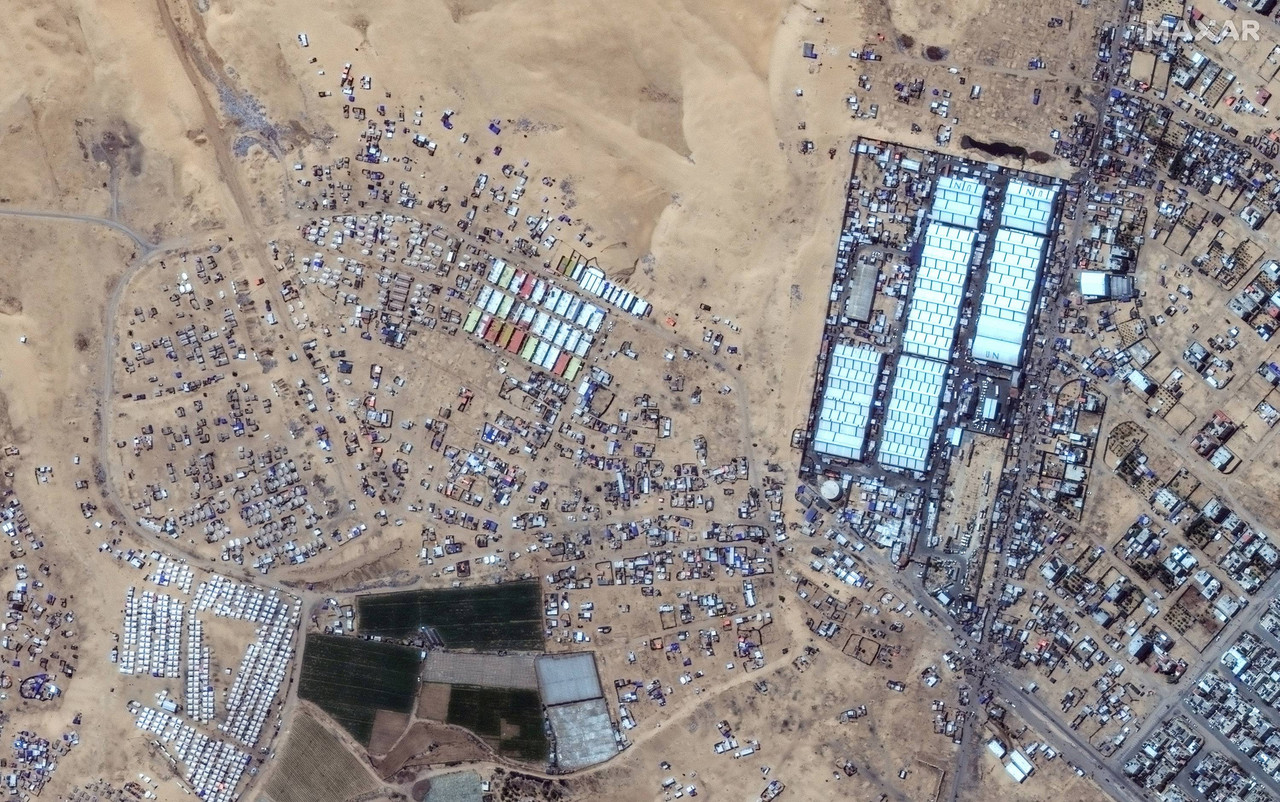 Citra satelit di distrik barat Rafah
