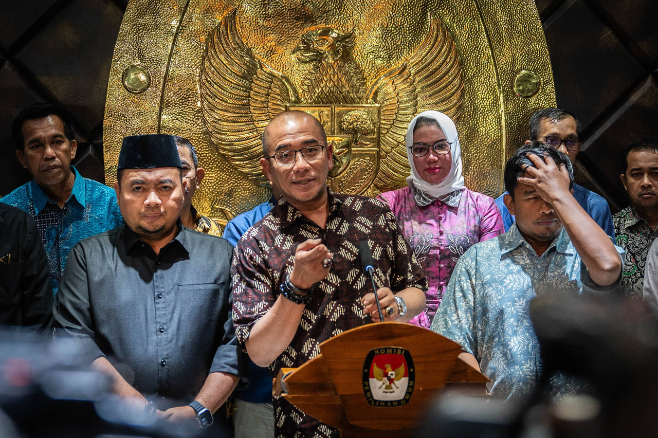 Konferensi pers Ketua KPU terkait putusan DKPP