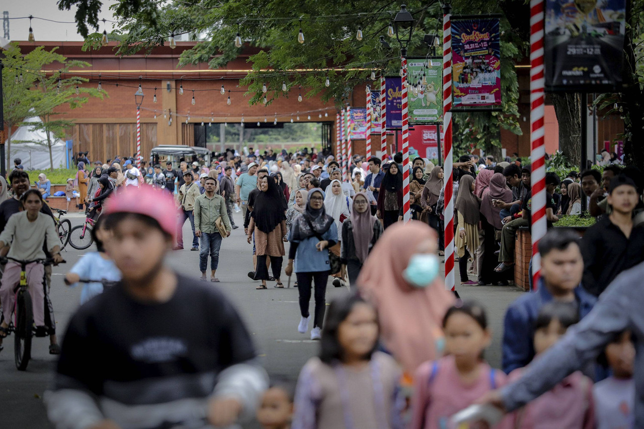 Liburan tahun baru di TMII