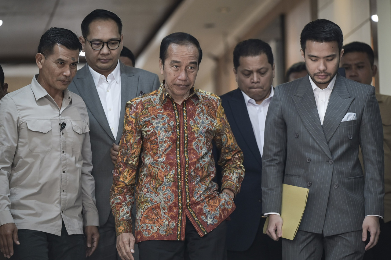 Jokowi usai melapor di Polda metro jaya