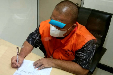 Terbit Rencana Perangin-angin saat ditetapkan sebagai tersangka kasus kepemilikan satwa langka. Foto: Balai Gakkum Sumut