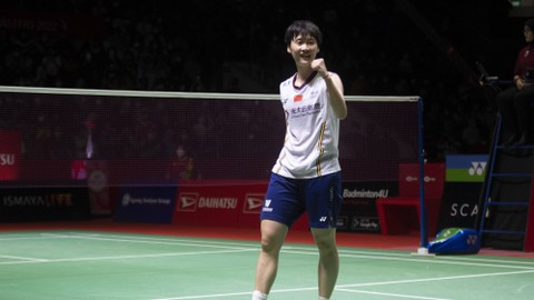 Pebulu tangkis tunggal putri China Chen Yu Fei. Foto: Muhammad Adimaja/ANTARA FOTO