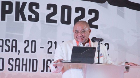 Sekjen PKS Habib Aboe di Rapimnas PKS, Senin (20/6/2022). Foto: PKS