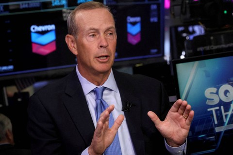 CEO perusahaan minyak global, Chevron, Michael Wirth. Foto: Brendan McDermid/REUTERS
