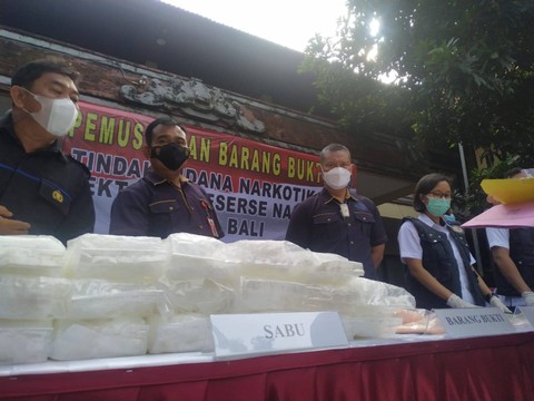 Narkoba Senilai Rp 56 Miliar Dimusnahkan di Polda Bali  (1)