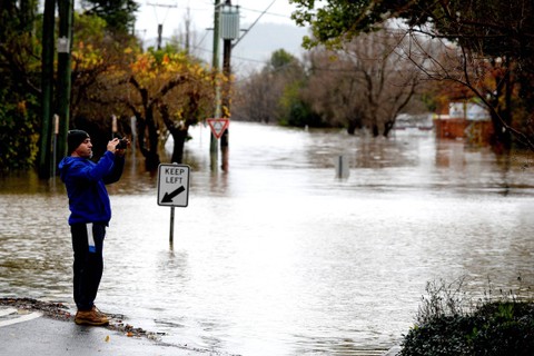 Ilustrasi Banjir di Sydney. Foto: Muhammad FAROOQ/AFP 