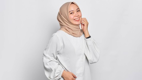 Ilustrasi hijab yang gampang dibentuk. Foto: Sewupari Studio/Shutterstock