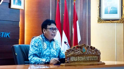 Kepala BPS, Margo Yuwono dalam konferensi pers di Gedung BPS, Jumat (15/7). Foto: Ave Airiza Gunanto/kumparan