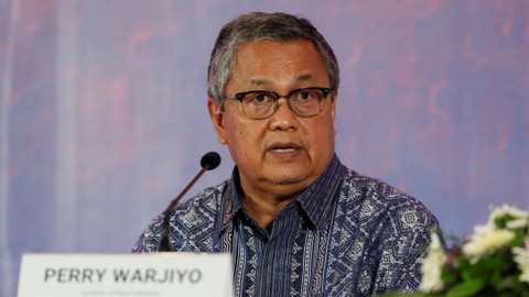 Gubernur Bank Indonesia Perry Warjiyo saat konferensi pers hasil FMCBG G20 di Nusa Dua, Bali, Sabtu (16/7/2022). Foto: Antara
