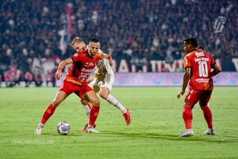 Bali United mengalahkan Persija Jakarta dengan skor 1-0 dalam laga pekan perdana Liga 1 2022/23 di Stadion Kapten I Wayan Dipta, Bali, Sabtu (23/7/2022). Foto: Situs web resmi PT Liga Indonesia Baru