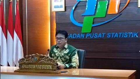 Kepala BPS, Margo Yuwono dalam rilis pertumbuhan ekonomi, Jumat (5/8). Foto: Ave Airiza Gunanto/kumparan