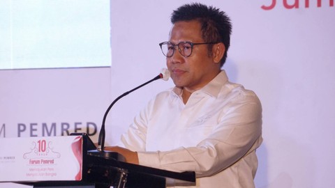 Ketua Umum PKB Muhaimin Iskandar di acara 10 Tahun Forum Pemred, Jumat (5/8/2022). Foto: Iqbal Firdaus/kumparan