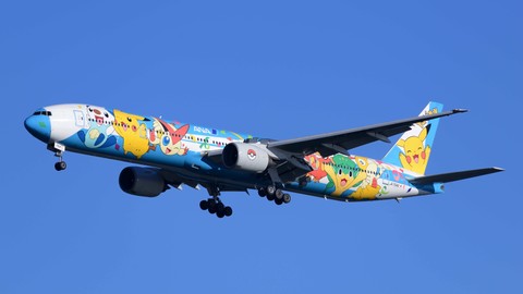 Ilustrasi pesawat bertema Pokemon. Foto: viper-zero/Shutterstock