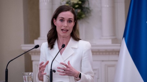 Perdana Menteri Finlandia Sanna Marin. Foto: Alessandro Rampazzo/AFP